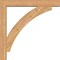Ekena Millwork Thorton Block Smooth Bracket w/ Offset Brace, Western Red Cedar, 5 1/2"W x 34"D x 34"H BKT0604X34X34THR05SWR - alternate 4